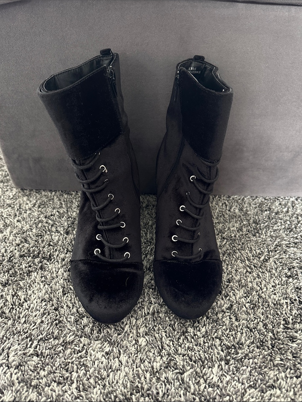 Women's Black Lace-Up Ankle Boots